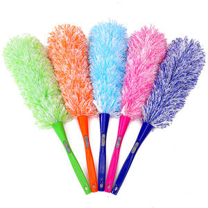 Longue époussette <span class=keywords><strong>plumeau</strong></span> antistatique de époussette <span class=keywords><strong>plumeau</strong></span> en microfibre magique colorée à la main en plastique souple pour les travaux ménagers - Product Image 6