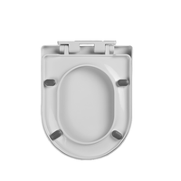 Siège de bidet de toilette de salle de bain à fermeture lente antibactérien de couleur unie européenne chaude