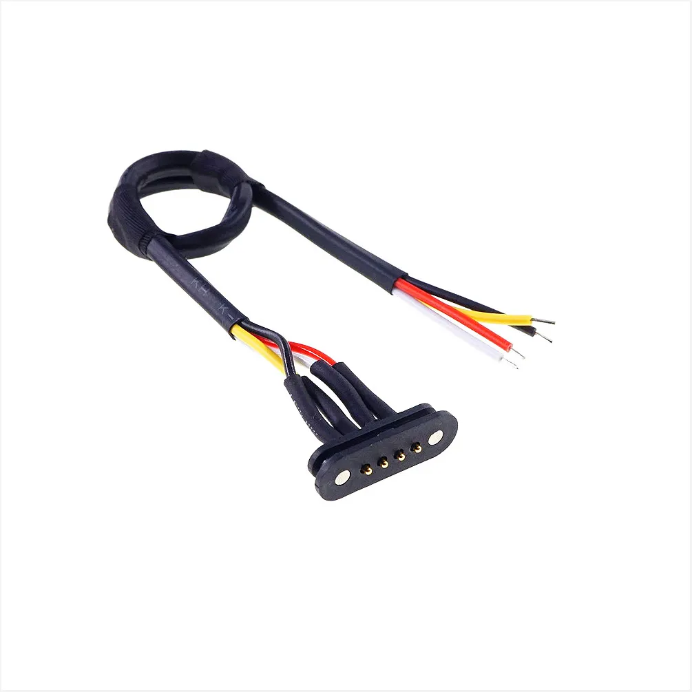 Certificated 2.54mm 4 Pin Wire Harness Solder Magnetic Connector USB Male To Female Pogo 4 Pin Charging Magnetic Connector