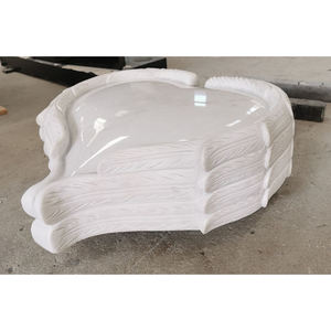 Sh Steen Wit Marmeren Kruis Grafsteen, Hartvormige Witte Marmeren Grafsteen - Product Image 6