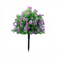 Fleurs artificielles pour l'extérieur avec protection contre les intempéries, boules décoratives et topiaires artificielles