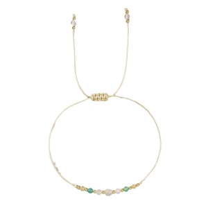 Pulsera de Cuentas de Piedra Natural Chapada en Oro, Pulsera de Hilo ConstellatE para Mujer, Regalo, Joyería para Fiestas - Product Image 1