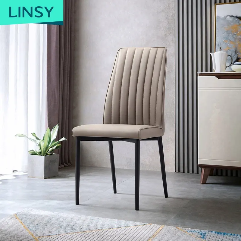 Linsy Luxus Hardware Wohn möbel Esszimmers tühle Moderne Leder Esszimmer möbel Kaffeehaus Esszimmers tühle LS073S8