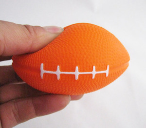 Xinrunjin Ready to Ship 8.5 5.5cm PVC Foam Rugby Pressure Ball Children's <b>Toy</b> Support Customized Creative Gift Reactive Printing - Product Image 2