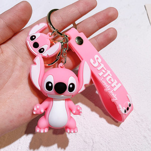 Lindo llavero de PVC con 100 estilos de ángeles cosidos, muñeco de dibujos animados de Lilo & Stitch, colgante para bolso, regalo para niños, adorno decorativo para mochila - Product Image 5