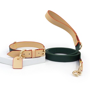 ZENOS Luxury Modern Simple Pet Plain PU Leather Dog & Cat Training Collar with Metal Buckle D <b>Ring</b> <b>Adjustable</b> - Product Image 6