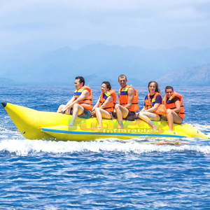 Jeux aquatiques de surf et d'équitation, bananes gonflables flottantes, tubes gonflables tractables - Product Image 5