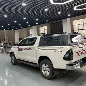 En stock: Tapa rígida de aleación de aluminio para cabina doble, tipo camper, para caja de 5 pies, envío rápido para <span class=keywords><strong>Toyota</strong></span> GMC Dmax Tacoma - Product Image 2