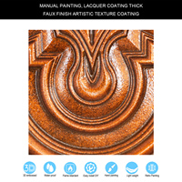 Plafonds carrés 3D artistiques en PVC 2'x2' avec livraison incluse, ignifuges, étanches, design vintage, grille de plafond en cuivre archaïque
