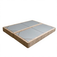 Base de lit moderne pour hôtel, taille King Queen, cadre solide et ferme, revêtement en velours, panneau en pin, pour la maison, vente en gros