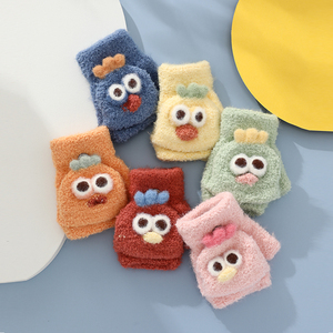 Venta al por mayor medio dedo niños guantes al aire libre invierno dibujos animados <span class=keywords><strong>Animal</strong></span> tejido bebé mitones - Product Image 3