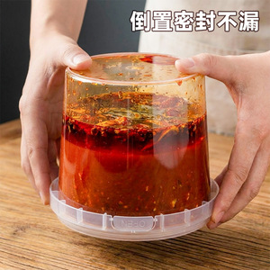 ภาชนะเก็บอาหาร ถังพลาสติกทรงกลม มีหูหิ้ว ฝาปิดแบบคลิป ขนาด 1.5 ลิตร สำหรับใช้แคมป์ปิ้ง - Product Image 4