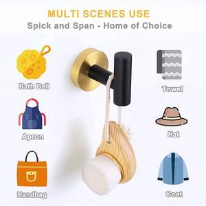 Ganchos Redondos de Acero Inoxidable <span class=keywords><strong>para</strong></span> Baño y Cocina, Gancho Individual <span class=keywords><strong>para</strong></span> <span class=keywords><strong>Batas</strong></span>, Toallas y Abrigos - Product Image 6