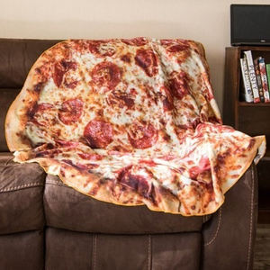 Serviettes géantes douces en polyester 100% - Jetés personnalisés en flanelle de pizza - Serviettes en polaire pour pizza - Product Image 2