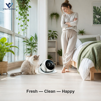 Robot compagnon intelligent pour animaux de compagnie, robot sphérique interactif avec écran pixelisé et caméra, base de charge automatique pour chats et chiens