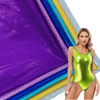Haute qualité néon métallique carré imprimé tricot mystique nylon spandex paillettes bronzant feuille tissu pour maillot de bain performance