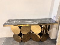Table de porche de luxe Table de console murale en marbre design Hall d'entrée Table de vue d'extrémité simple post-moderne pour meubles de salon
