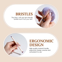 Ensemble de pinceaux de maquillage de voyage multi-usages 5 en 1, pinceaux synthétiques doux et compacts pour le visage, les yeux, la poudre, mini pinceaux de maquillage