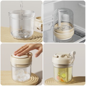 Moule à glaçons 3 en 1 Heartmade, bouteille portable 250 ml, type à pression, qualité alimentaire, pour usage familial - Product Image 4