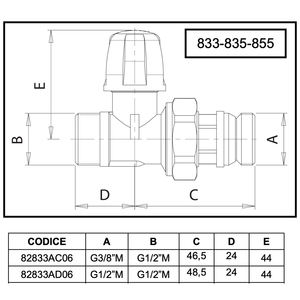 Support de valve droit Dalia 1/2X1/2 - Product Image 3