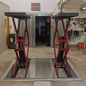 3500kg araba makaslı kaldırma Inground tam artış makaslı araç kaldırıcı makas kullanılan çift silindirli hidrolik asansör - Product Image 2