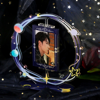 Cadre photo personnalisé avec impression UV transparent double face avec rotation de 360 degrés, présentoir de personnages publicitaire en plastique