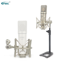 Microphone à condensateur d'enregistrement sonore de studio à Capsules de 25mm avec support de choc en plastique pour Microphone
