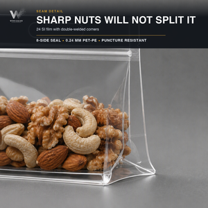 Clear Trail Mix <b>Bag</b> 28x18+4cm 11x7in Flat Bottom Mixed Nut Snack Pouch <b>Zip</b> Colorful Blend Retail Packaging Energy Shows Supplier - Product Image 3