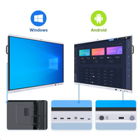 Écran plat interactif 4K de 55, 65, 75, 85, 98, 115 pouces pour bureau/éducation, tableau blanc intelligent à écran tactile avec télécommande sans fil
