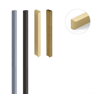 Poignée de porte de placard longue en profilé d'aluminium 1M, finition or mat noir - Product Image 6