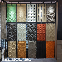Panneau mural en pierre artificielle en polyuréthane imperméable, pierre PU, revêtement mural extérieur en pierre de culture 3D, placage mural extérieur