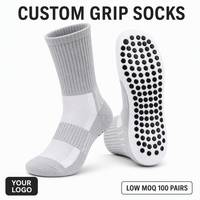 Chaussettes de sport personnalisées antidérapantes avec semelle en silicone unisexe, logo personnalisé, faible MOQ 1 paire, usine OEM ODM