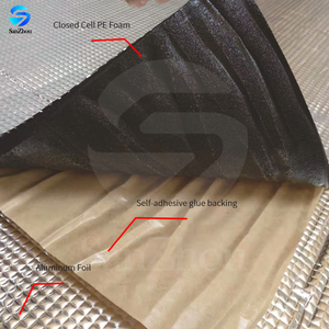 Rotolo <span class=keywords><strong>di</strong></span> Isolamento in Schiuma <span class=keywords><strong>di</strong></span> Gomma Laminata con Foglio <span class=keywords><strong>di</strong></span> Alluminio, Tappetino Isolante Acustico e Termico Autoadesivo - Product Image 3