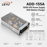 Alimentation à découpage ADD-155A 155W avec fonction onduleur et chargeur de batterie, double sortie 12V 5V CC pour système de sécurité industriel