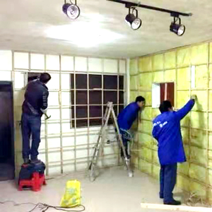 Feutre roulé en laine de verre centrifuge en <span class=keywords><strong>mousse</strong></span> insonorisante en laine de roche ignifuge pour panneaux acoustiques de remplissage de <span class=keywords><strong>quille</strong></span> murale KTV - Product Image 3