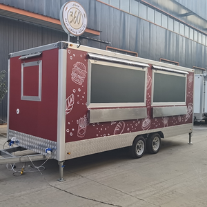 Camion de nourriture portable personnalisé entièrement équipé réfrigérateur mobile fourgonnette de restauration remorque de magasin chariot de restauration rapide camion de remorque de café mobile - Product Image 3