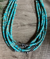 Collier ras du cou en perles Navajo et turquoise style cowgirl pour femme, cadeau