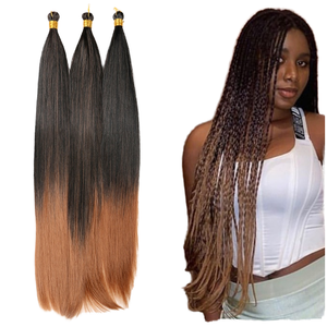 Oferta Especial: Extensiones de Cabello Sintético Sedoso Rizado Ondulado Liso para <span class=keywords><strong>Trenzas</strong></span> de Ganchillo - Product Image 1