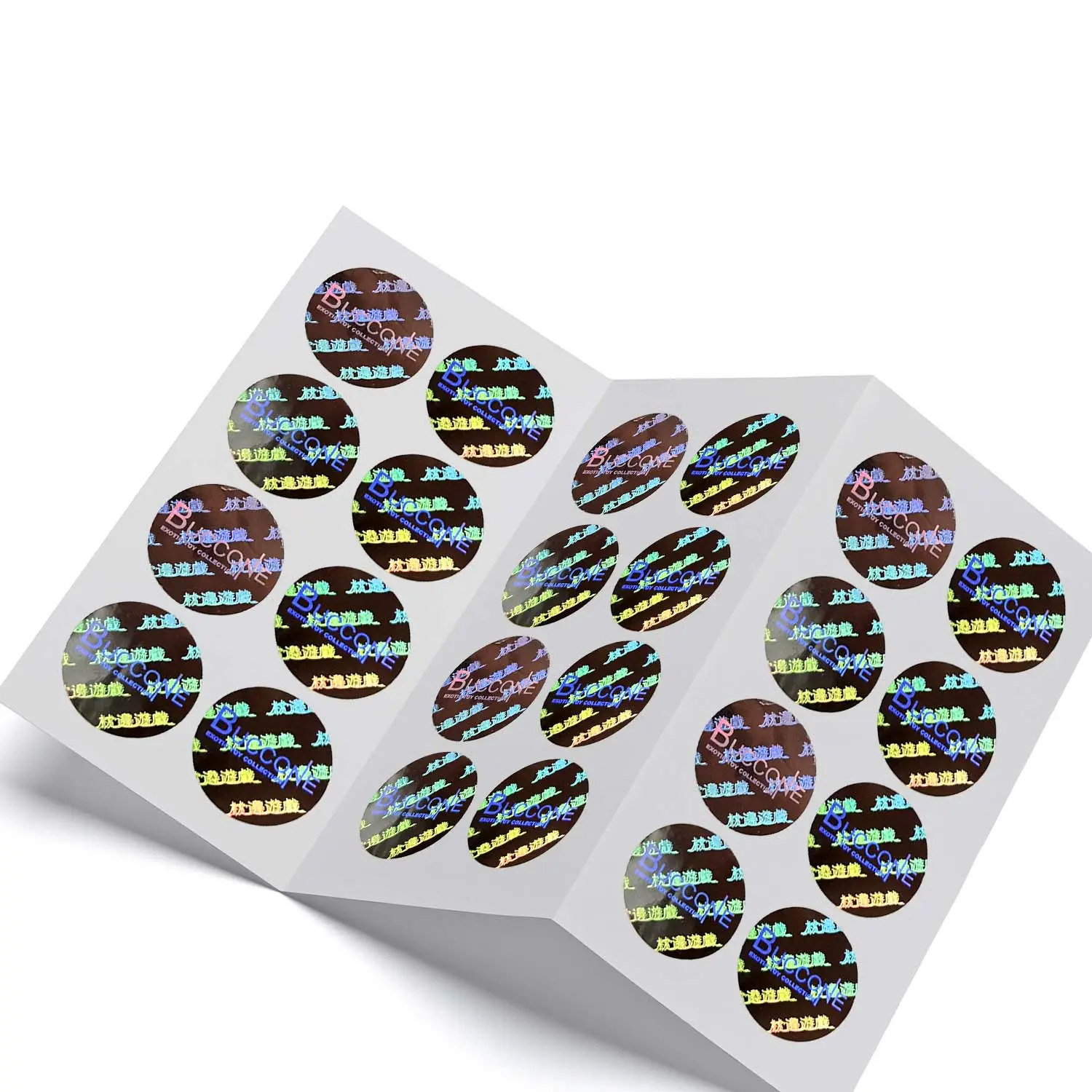 High Quality Custom Self-Adhesive Holographic Vinyl Labels 3D Waterproof PET Stickers for Packaging in Sheets Shipping Medicine