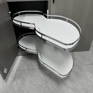 ארון פינתי מודרני בעיצוב פשוט עם פתיחה מלאה משלושה צדדים, מדף אחסון כלים ותבלינים למטבח ולחדר אמבטיה, דגם מפלצת קטנה, נשלף בצורת עב\\\"מ - Product Image 1