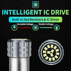 F2WOLRD 1156 BA15S BAU15S P21W PY21W BAY15D lampadina LED 1157 <span class=keywords><strong>P21</strong></span> <span class=keywords><strong>5W</strong></span> R5W 15SMD 2016 indicatore di direzione per auto luce di retromarcia 12V bianco 6000K - Product Image 3