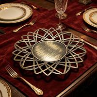 Assiettes de Présentation Élégantes, Modernes et Classiques en Plastique PP, Durables, Sûres et Réutilisables, Forme Irrégulière, Style Américain, Personnalisables, Vente en Gros pour Fêtes