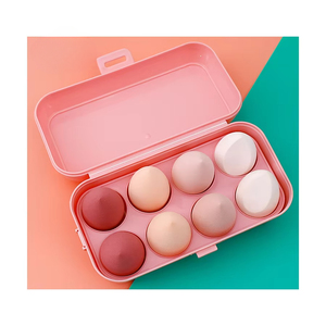 Juego de 8 Esponjas de Maquillaje Suaves Tipo Macaron, Multicolores, Herramienta de Belleza - Product Image 3