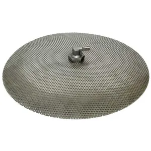 Stainless Steel False Bottom - 10" Diameter, with 3/8" barb fitting and 1/2" lock nuts, all grain brewing accessories, homebrew