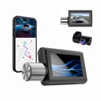 Caméra GPS de voiture 4K HD, enregistreur vidéo, écran IPS 3,0 pouces, double caméra, vision nocturne, contrôle WiFi par application, angle de 170 degrés, 256 Go, étanche, dashcam