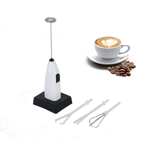 Nouveau design, batteur à œufs électrique de haute qualité, mousseur à lait sans fil avec support noir - Product Image 6