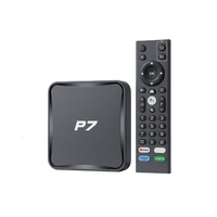 Boîtier TV Android 14 P7 H618 Allwinner Quad Core avec WiFi5 double bande, décodage 4K HDR60FPS, lecteur multimédia et télécommande vocale