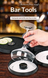 Plateau à sel et sucre noir en plastique à 3 niveaux, de qualité alimentaire, pour barman et usage domestique, idéal pour les accessoires de <span class=keywords><strong>bar</strong></span> - Product Image 3