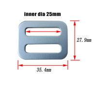 Boucles de ceinture coulissantes en aluminium 20mm/26mm/38mm/46mm/52mm – Clips réglables en métal carré pour sangle