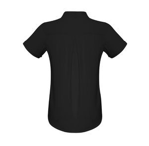Womens 100% Polyester extensible mécanique avec pli au dos choix parfait pour un confort pratique au quotidien Chemisier à manches courtes - Product Image 6